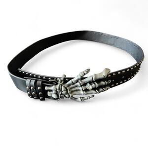 Y2K Punk Goth Skeleton Hand Belt
